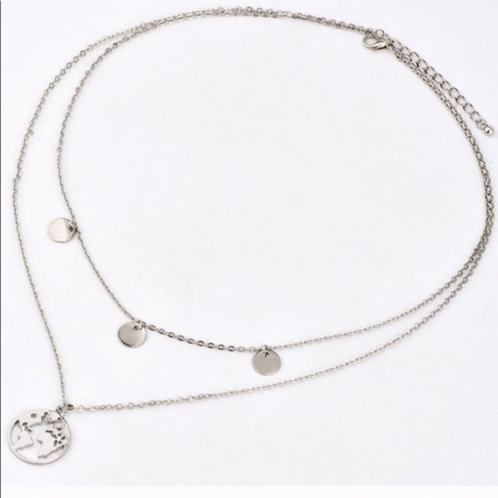 Double layer world necklace
